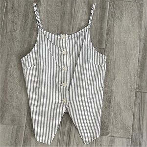 Striped Sleeveless Button-Up Top - Small - NWT